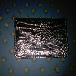 Flashy metallic silver wallet